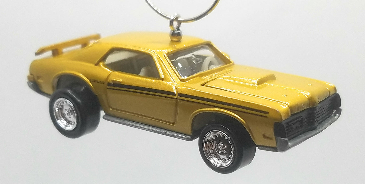 1969 Eliminator Gold Black Stripes Christmas Ornament