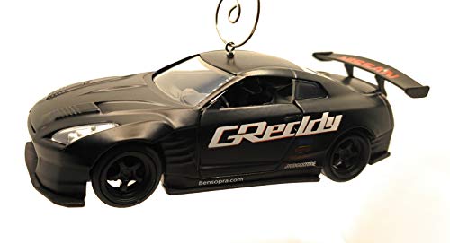 2009 Nissan GT-R R35 Large 1:38 Black Christmas Ornament