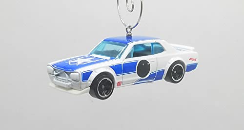 Nissan Skyline HT 2000GT-X White Blue Christmas Ornament