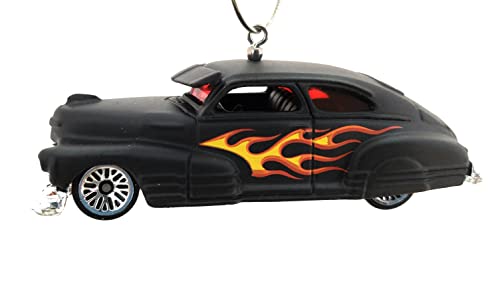 1947 Chevy Fleetline Black Flames Christmas Ornament