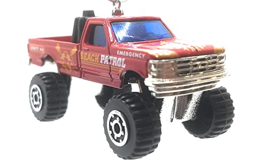 Ford F-150 Truck 4x4 Lifted Red Christmas Ornament