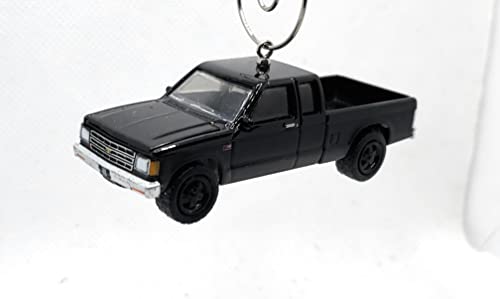1988 Chevy S-10 Pickup Truck Black Christmas Ornament