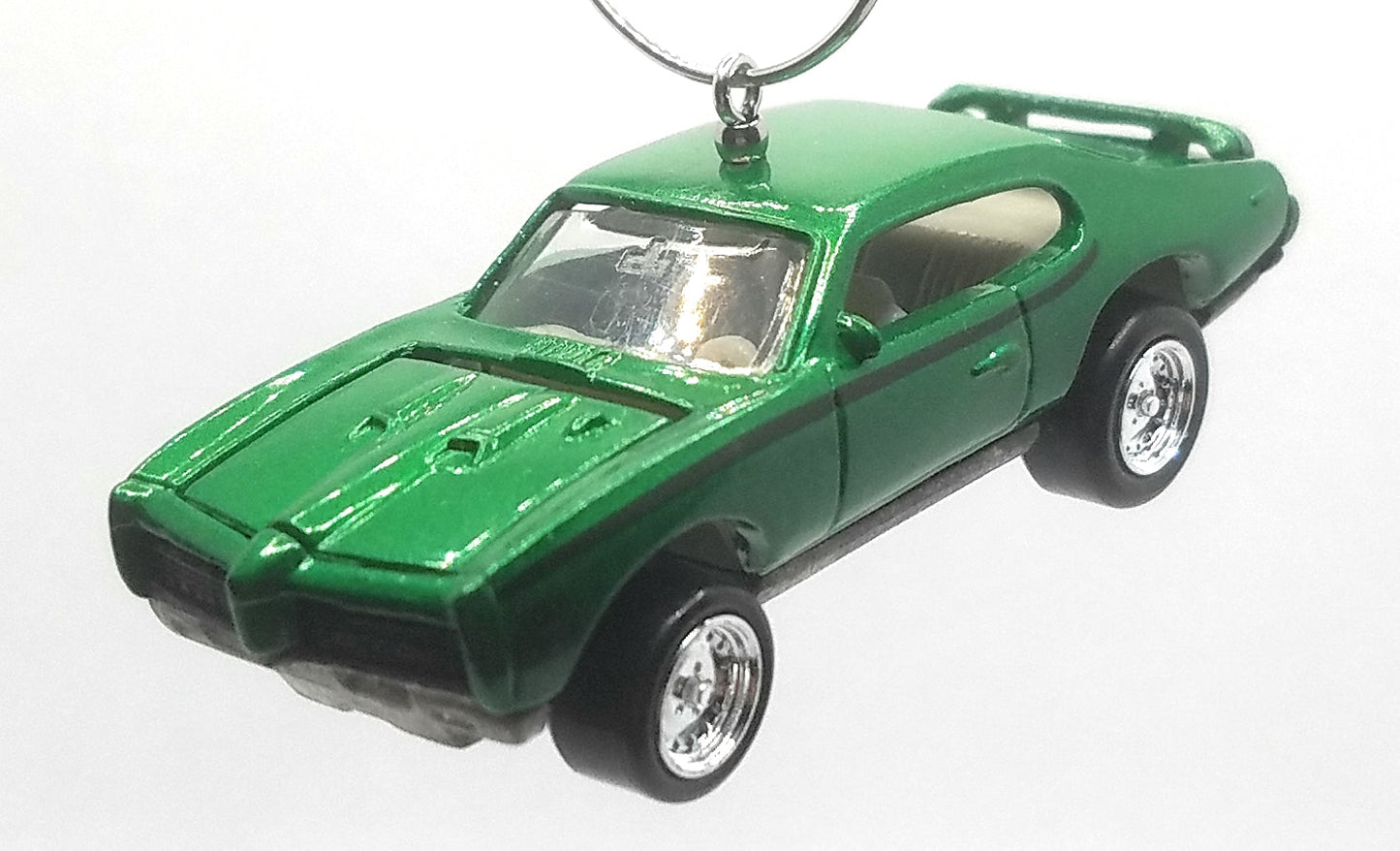 1969 Pontiac GTO Judge Green Black Stripes Christmas Ornament