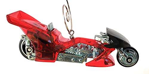 Chopper Motorcycle Red Black Christmas Ornament