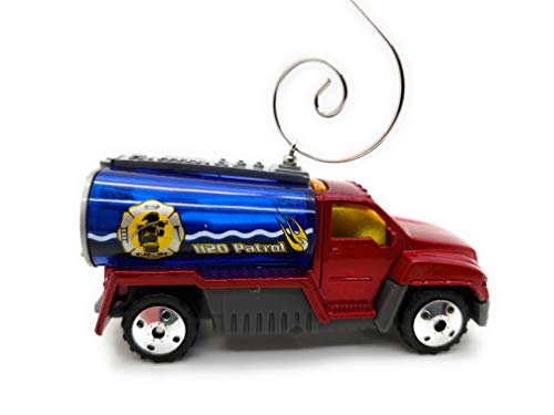 H20 Water Tanker Truck Custom Diecast Christmas Ornament