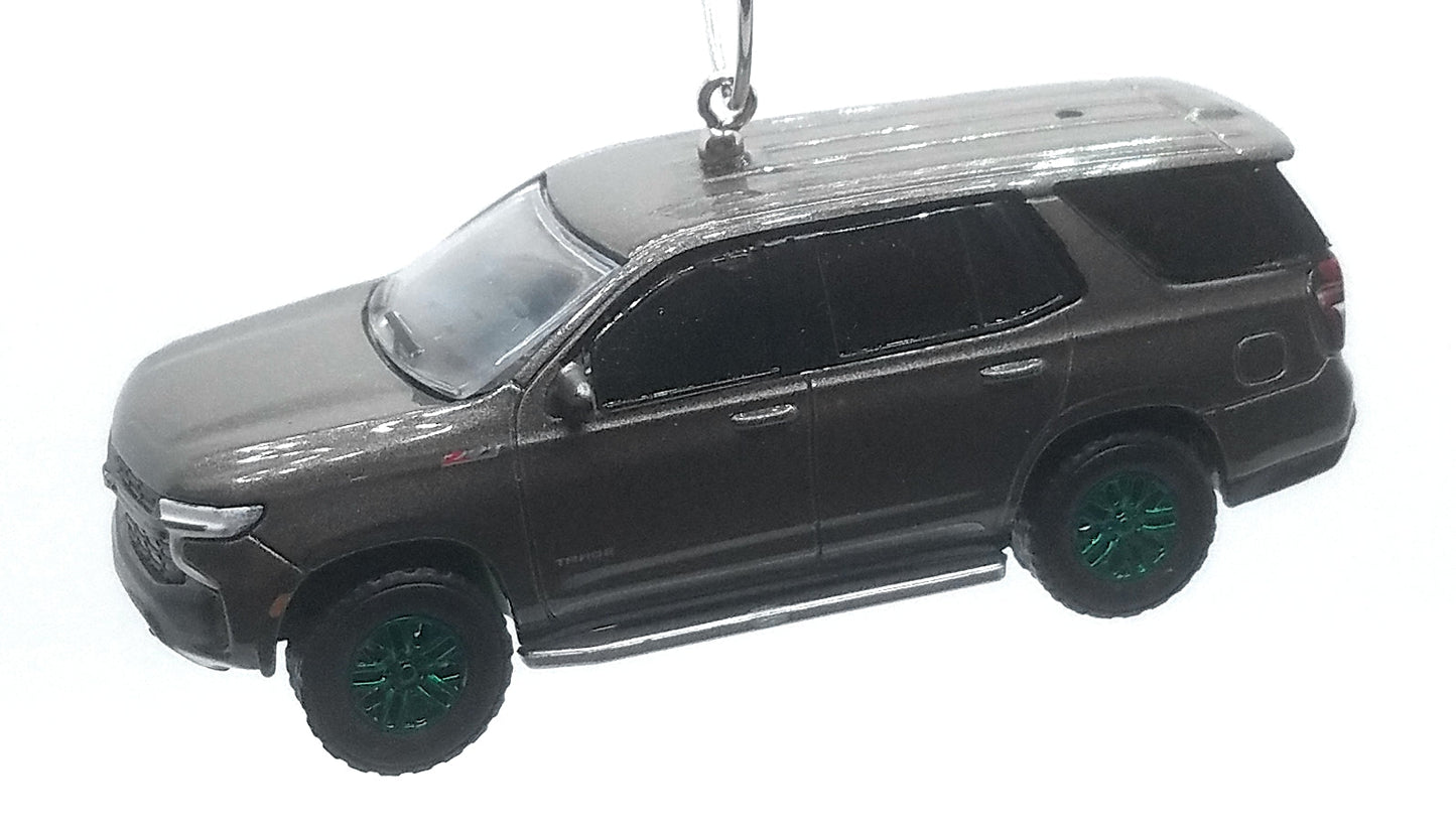 2021 Chevy Tahoe Grey Black Green Rims Ltd Ed Christmas Ornament