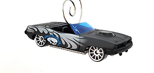 Diecast Plymouth Barracuda Black Skull Christmas Ornament