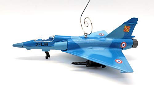 Dassault Mirage 2000C Jet Aircraft Airplane Custom Blue Christmas Ornament
