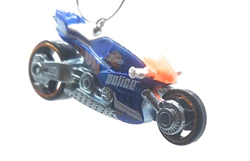 Canyon Carver Motorcycle Police Blue White Seat Christmas Ornament