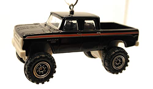 1968 Dodge D200 Black Christmas Ornament