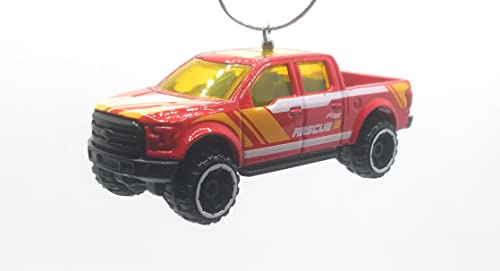 2015 Ford F-150 Truck Rescue Red Yellow Christmas Ornament