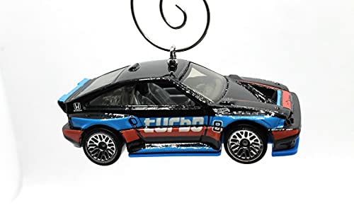 1985 Honda CR-X Black Red Blue Christmas Ornament