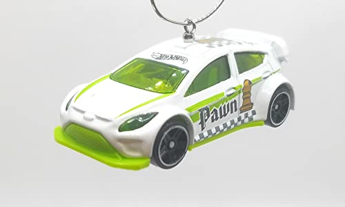 2012 Ford Fiesta White Green Christmas Ornament