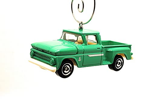 1963 for Chevy C10 Pickup Truck Christmas Ornament 1:64 Green