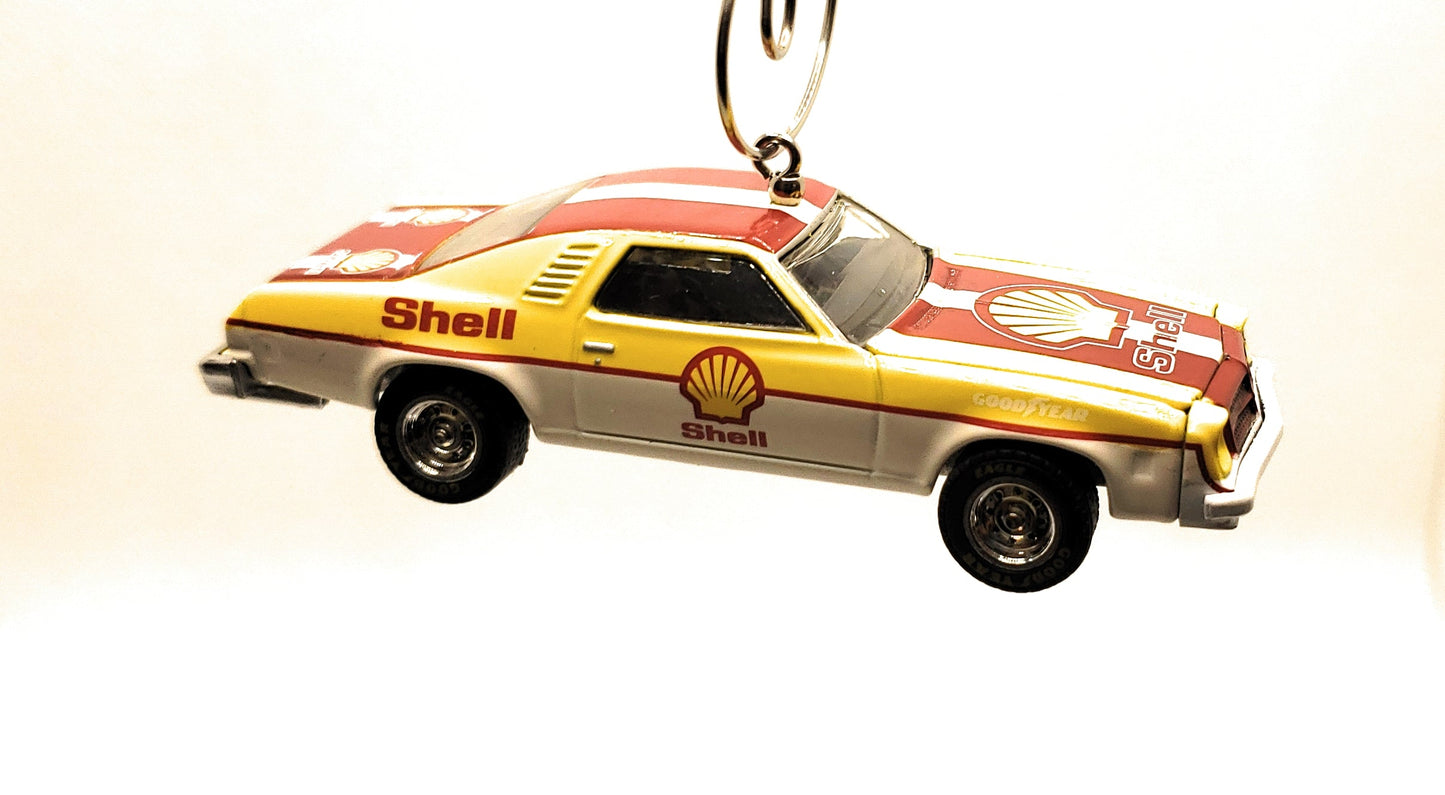 1975 Chevy Chevelle Laguna Yellow White Christmas Ornament