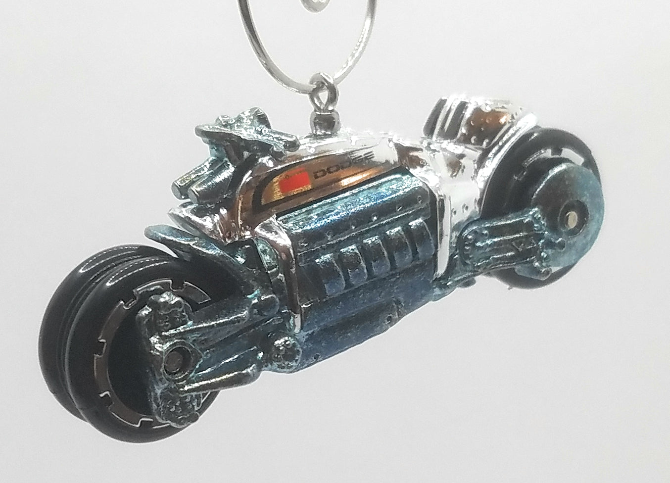 Dodge Tomahawk Bike Silver Grey Christmas Ornament