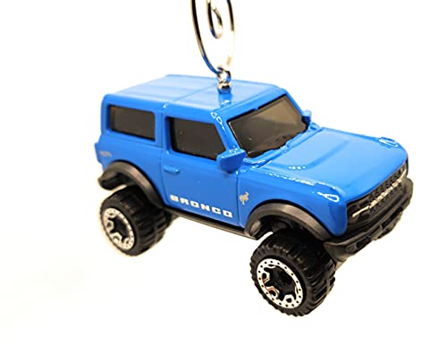 2021 Ford Bronco Blue Christmas Ornament