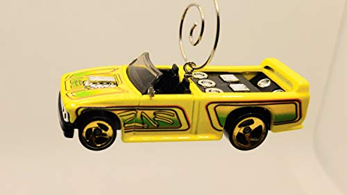 Chevy S-10 Mini Lowered Pickup Truck Yellow Christmas Ornament