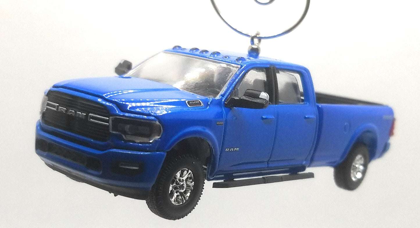 2021 Ram 3500 Big Horn Sport 4x4 Truck Blue Christmas Ornament