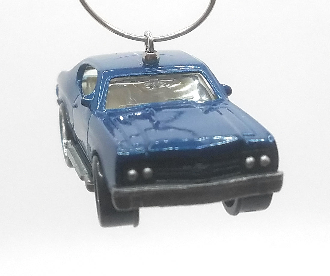 Chevy Chevelle SS Speed King Dark Blue Christmas Ornament