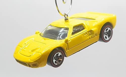 Ford GT-40 Yellow Christmas Ornament