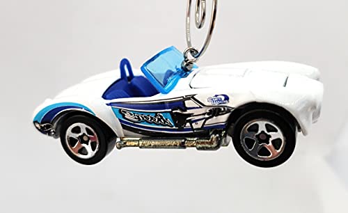 Diecast Shelby Cobra White Blue Christmas Ornament