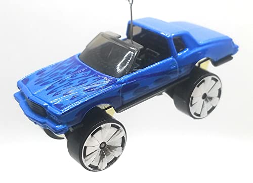 1979 Chevy Monte Carlo Lifted Blue Flames Christmas Ornament