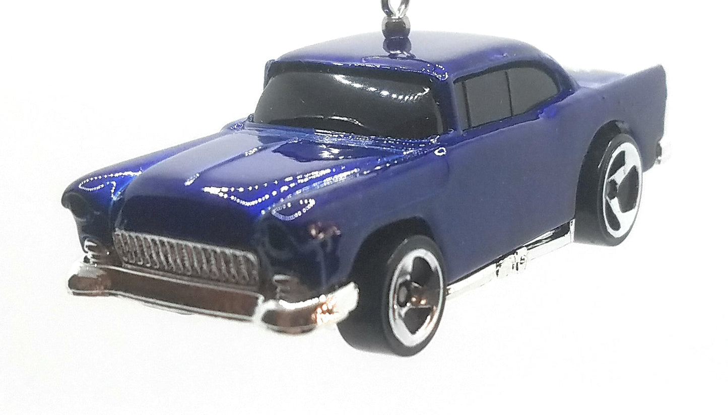1955 Chevy Dark Blue Christmas Ornament