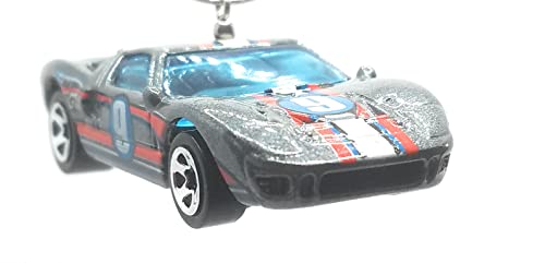 Ford GT-40 Grey Red White Blue Stripe Christmas Ornament
