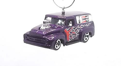 1956 Ford Panel Wagon Purple Christmas Ornament