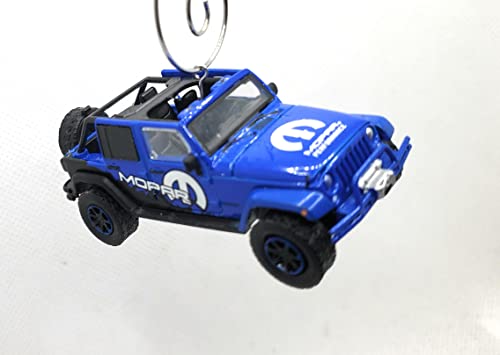 2012 Jeep Unlimited JKU Blue Topless Christmas Ornament