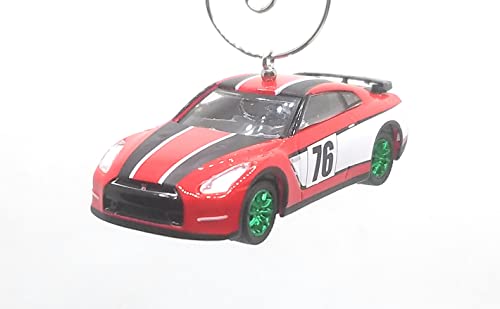 Ltd Ed 2015 Nissan GTR (R35) Red Black White Christmas Ornament