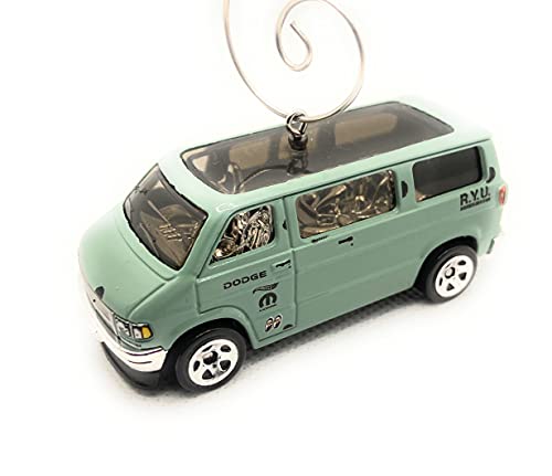 Dodge Van with Go Kart Green Christmas Ornament