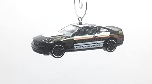 Ford Mustang Police Black Christmas Ornament