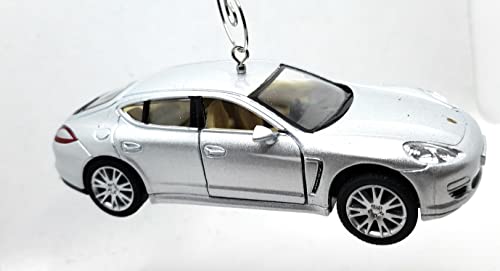 Porsche Panamera S Silver Large Christmas Ornament