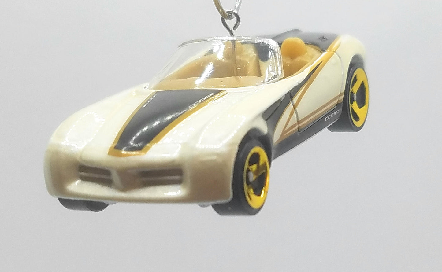 Dodge Concept Car White Black Stripe Christmas Ornament