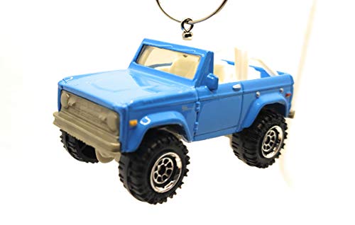 Ford Bronco Top Gun Blue Christmas Ornament