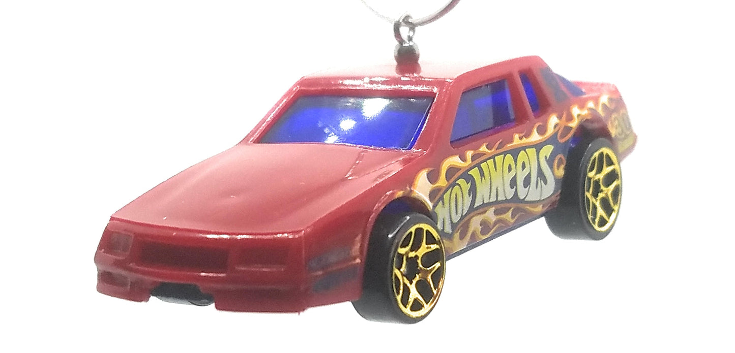 Chevy Stock Car Red White Flames Christmas Ornament
