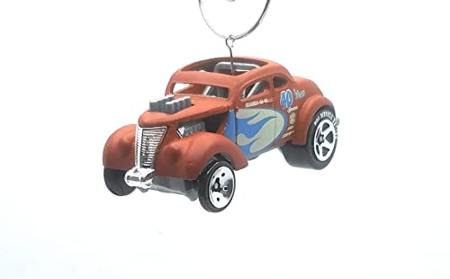 1937 Ford Coupe Hot Road Brown Christmas Ornament