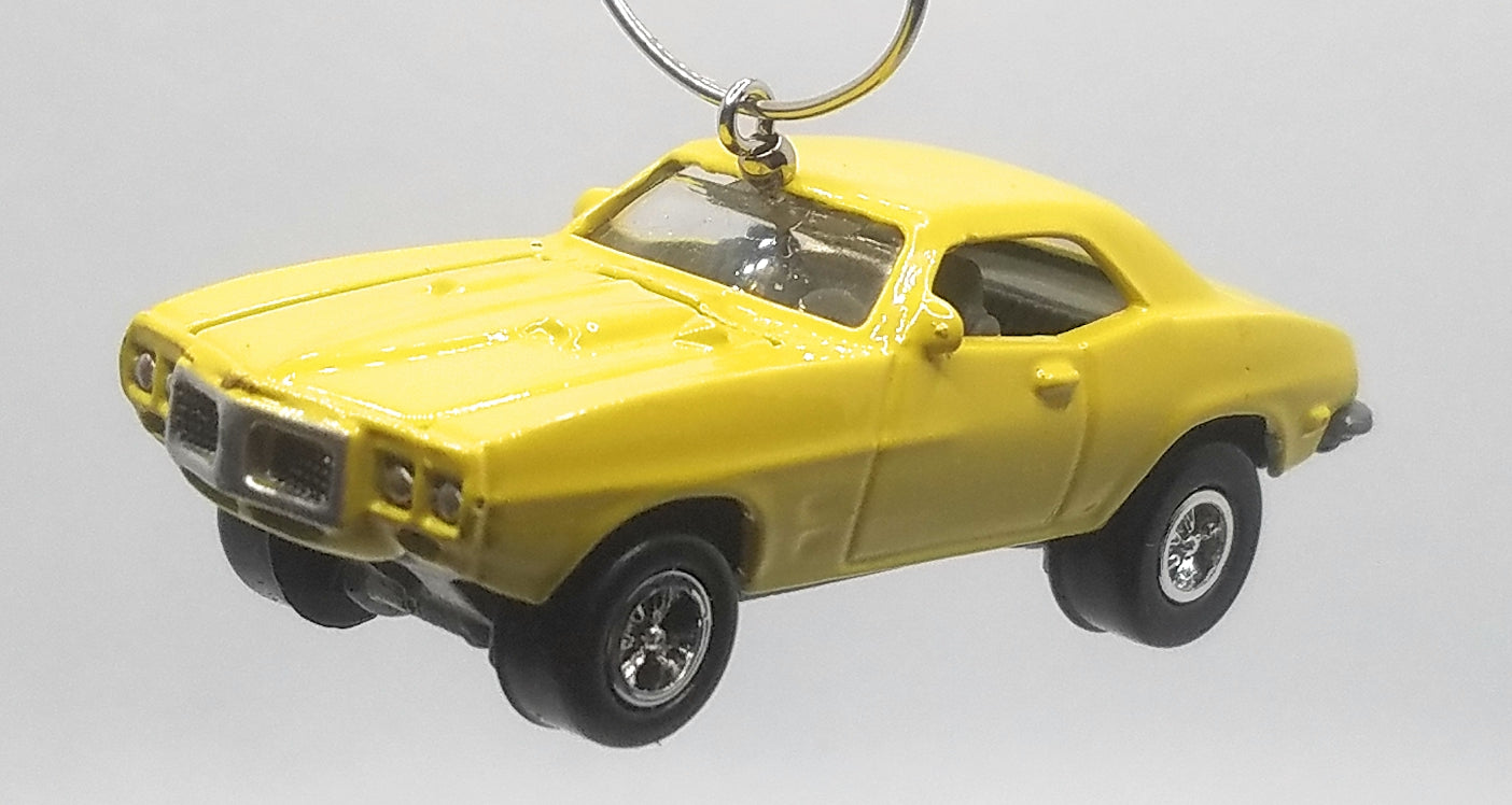 1969 Pontiac Firebird Yellow Christmas Ornament
