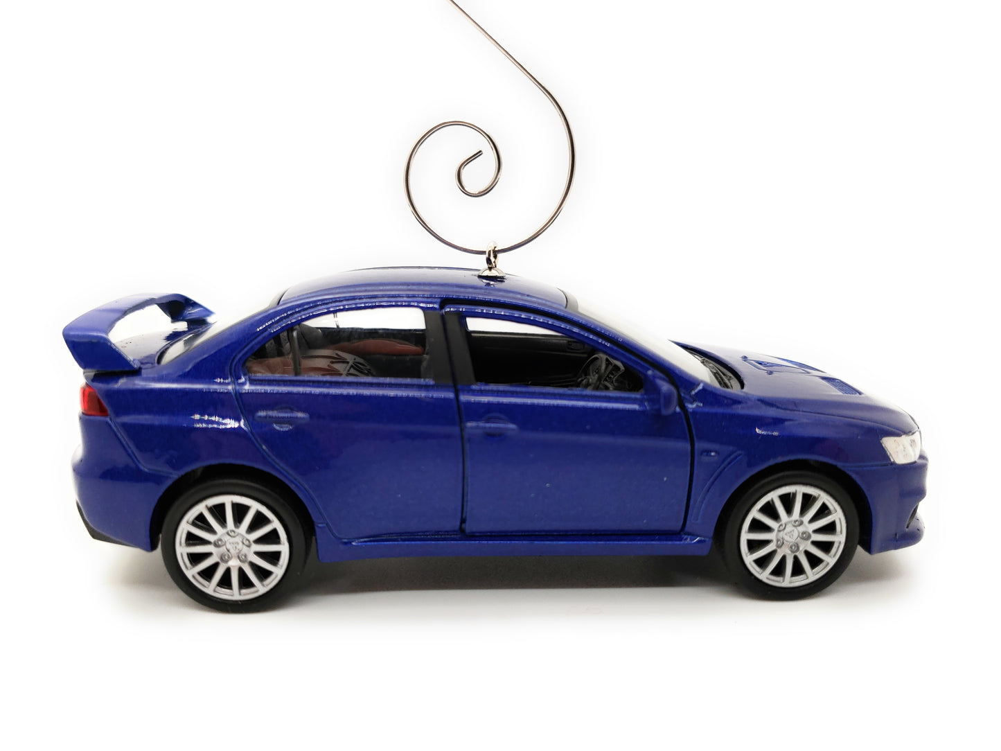 Mitsubishi Lancer Evolution X Large Custom 1:34 Diecast Blue Christmas Ornament
