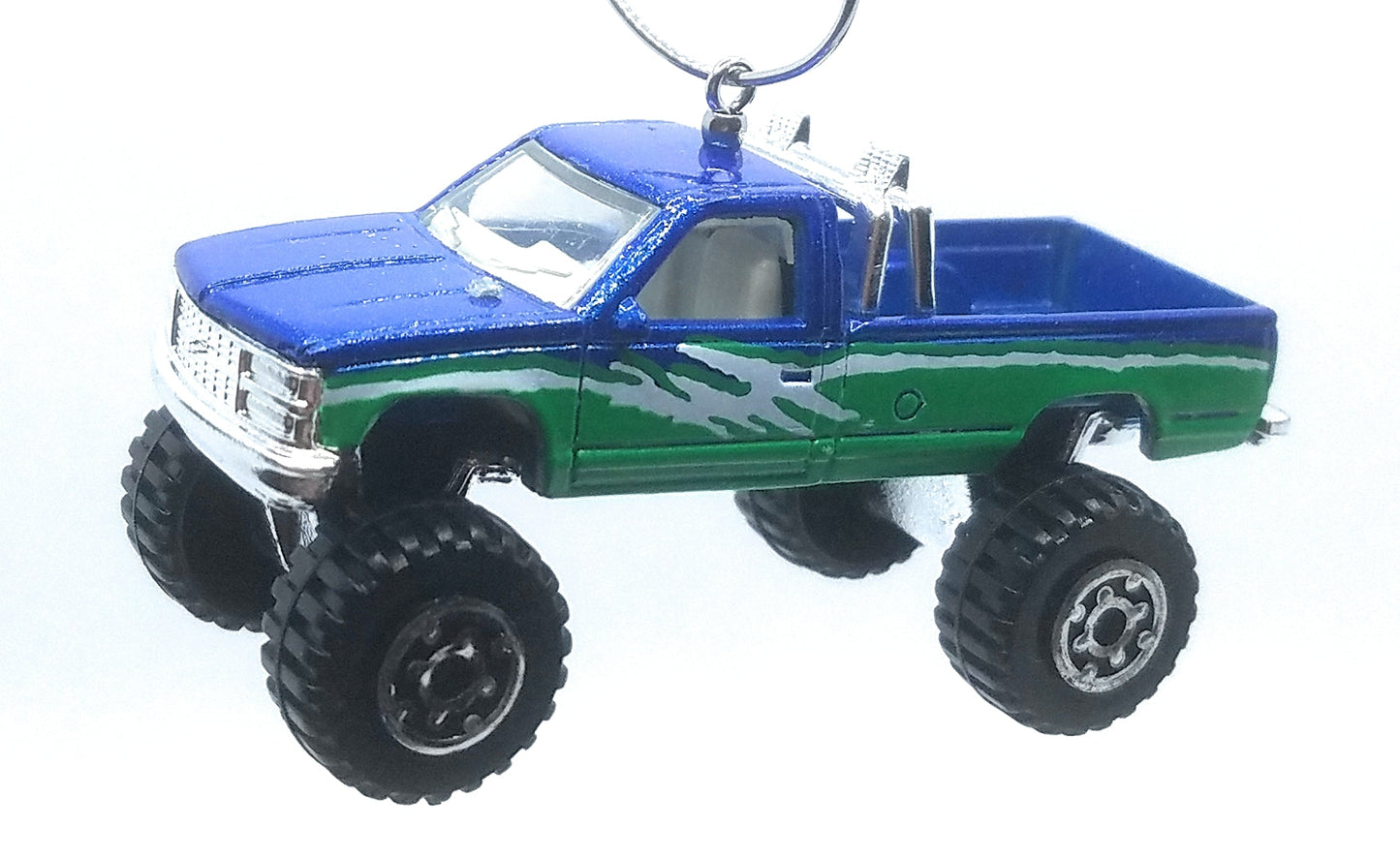 Chevy K-1500 Truck 4x4 Blue Green Christmas Ornament