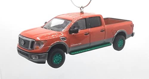 Ltd Ed 2018 Nissan Titan XD Orange Christmas Ornament