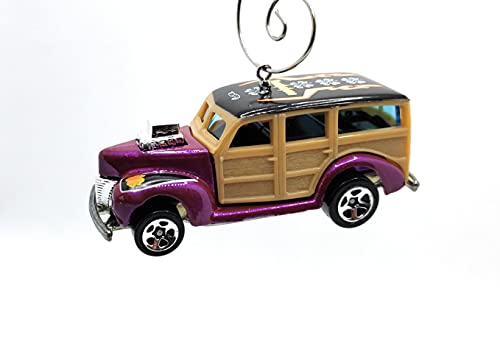 1940 Woodie Purple Tan Christmas Ornament