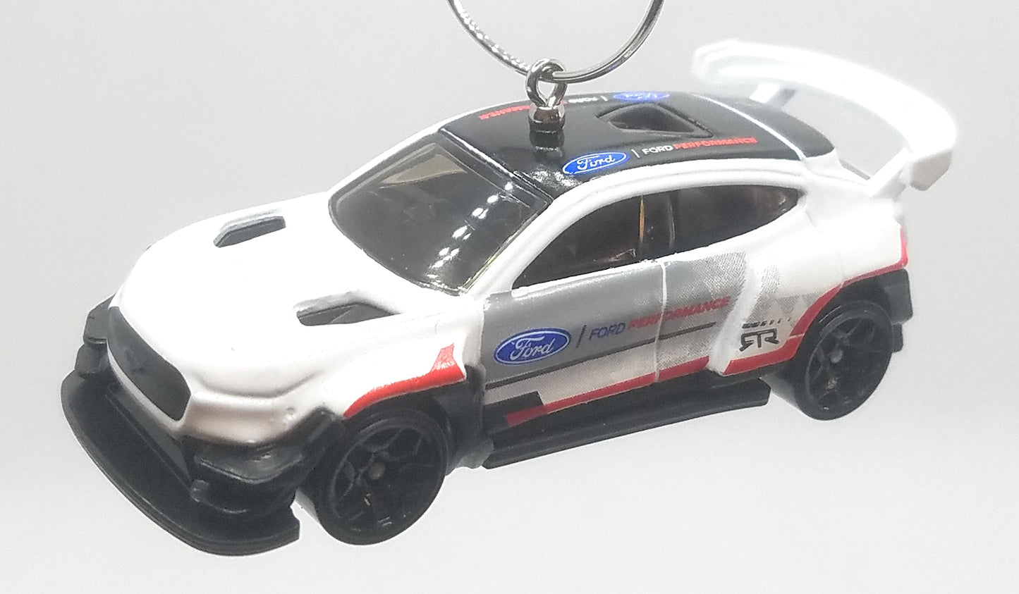 Ford Mustang Mach-E 1400 White Black Red Christmas Ornament