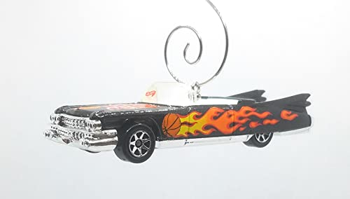 1959 Cadillac Black with Flames Christmas Ornament
