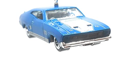1973 Ford Falcon XB Blue Silver Decal Christmas Ornament