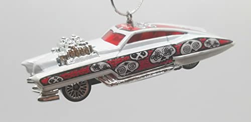 1940's Cadillac Evil Twin White Red Lowrider Christmas Ornament