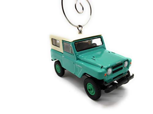 1969 Nissan Patrol SUV Car Custom Diecast Green Christmas Ornament