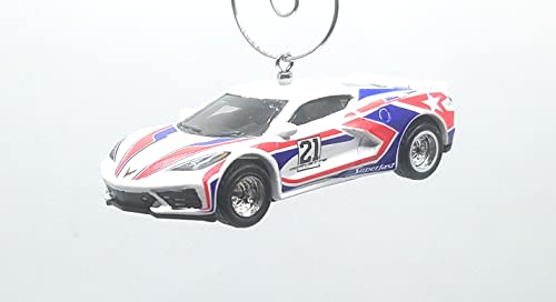2020 Chevy Corvette White Christmas Ornament